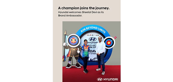 Hyundai Motor India Limited Signs Arjuna Awardee and World No. 1 Para Archer Sheetal Devi as Brand Ambassador