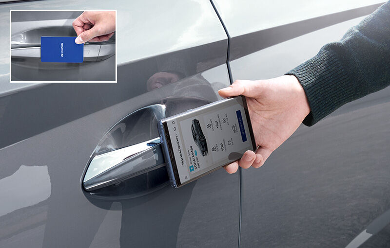 쏘나타 Hyundai Digital key와 nfc카드키 이미지