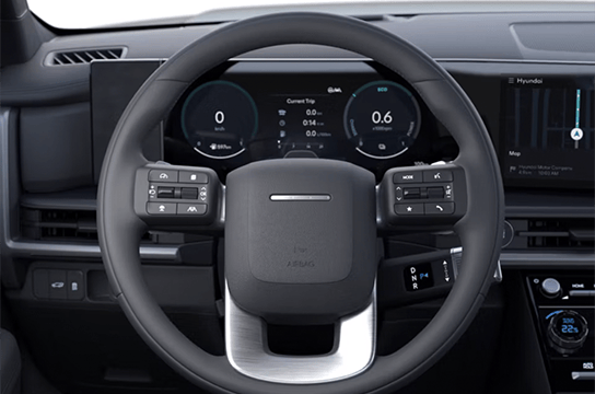 Volant inclinable et télescopique à commande électrique.