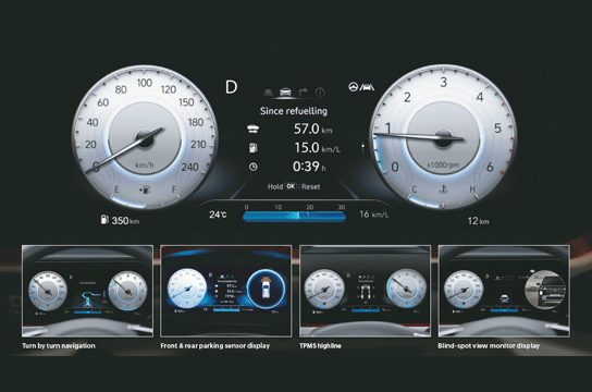 26.03cm (10.25”) digital cluster