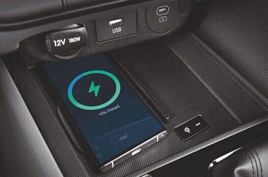 The new Elantra convenience Wireless smartphone charging