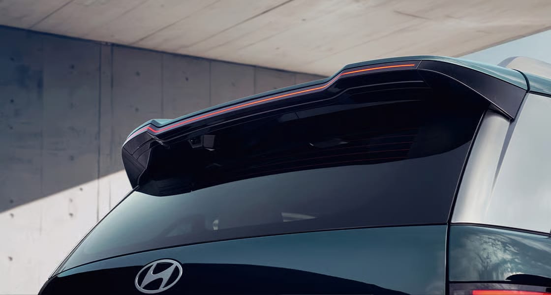 Close-up of the Rear Roof Spoiler