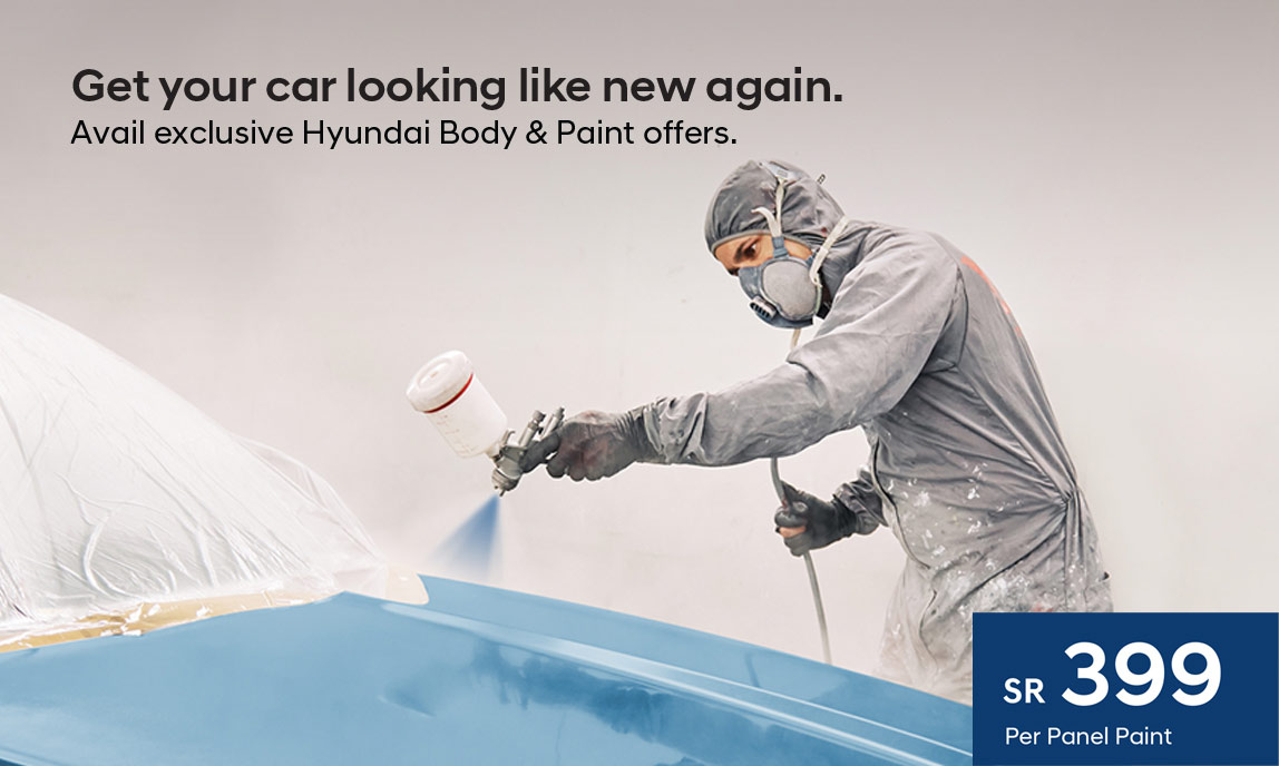 Get your car looking like new again. Avail exclusive Hyundai Body & Paint offers.