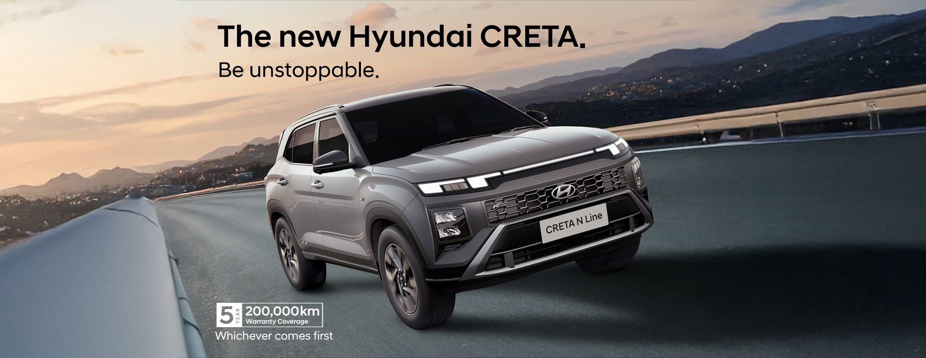 image of the new CRETA on the expressway