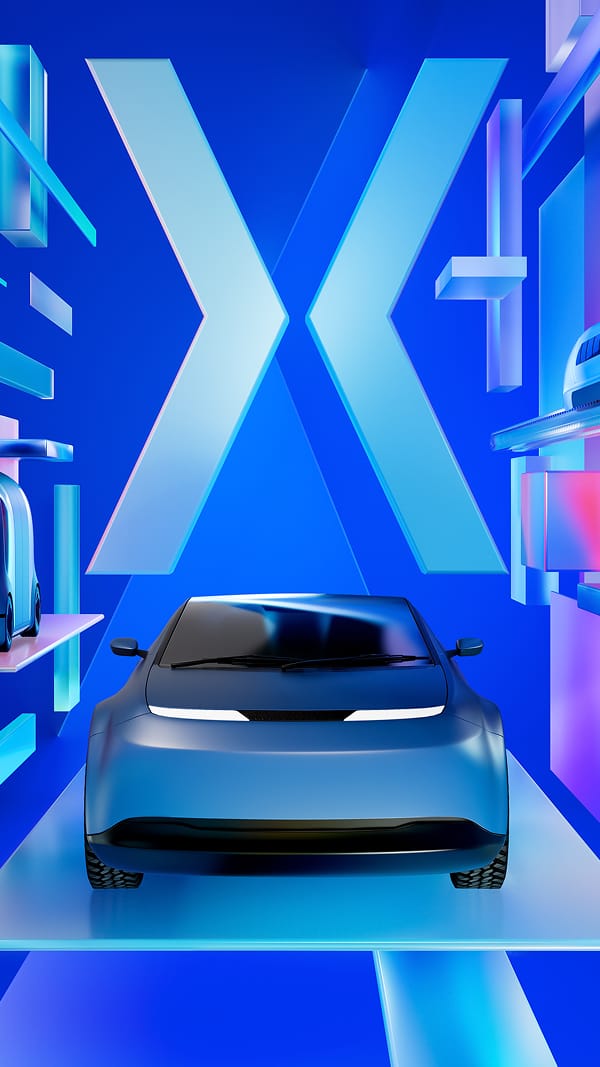 Futuristisk bile av konseptbiler. illustrasjon.