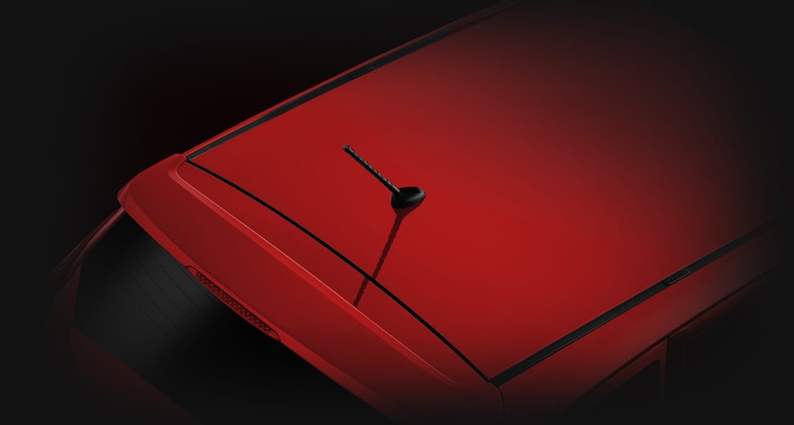 Closer view of roof antenna