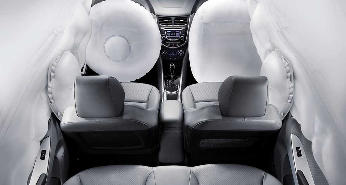 Interior view from the driver's seat with both backseats folded