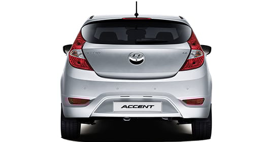 Rear view of silver Accent5DR