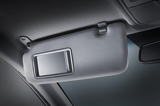 Sun visor with mirror