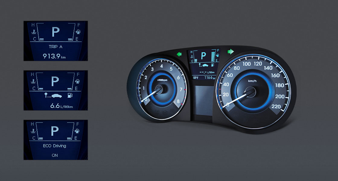 Supervision cluster with color TFT LCD