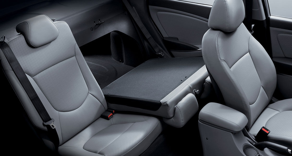 Entire interior space with left backseat folded