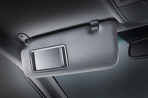 Sun visor with mirror