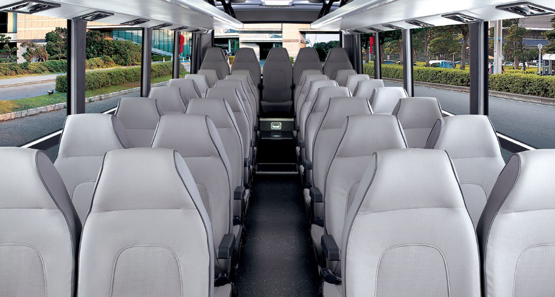 image of view when passengers get on the bus