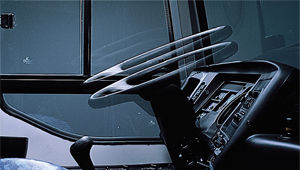 image of controlling steering wheel position and height