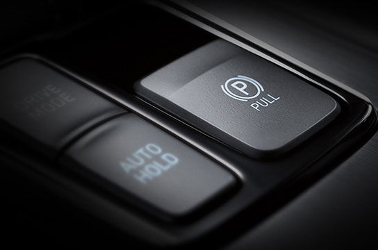 Closer view of electronic parking brake