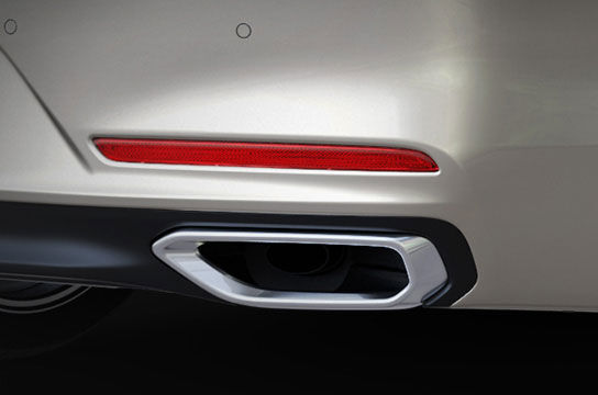 Bumper-integrated dual muffler