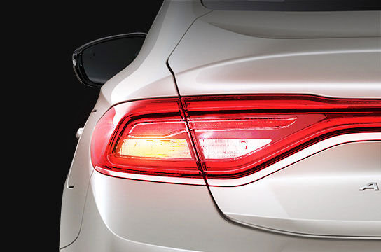 LED rear combination lamps light on