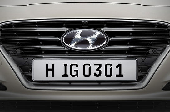 Radiator grille of beige Azera