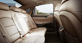 Nappa leather rear seats interior