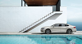 Side view of beige Azera
