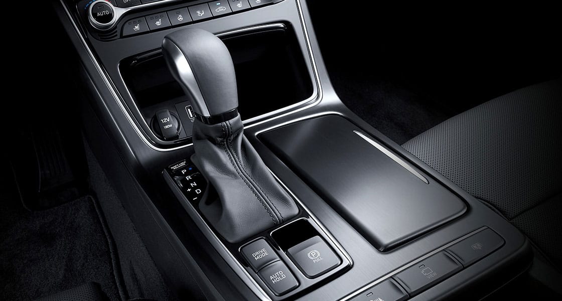 Closer view of 8-speed automatic transmission