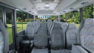 image of cabin view when passengers get on the bus