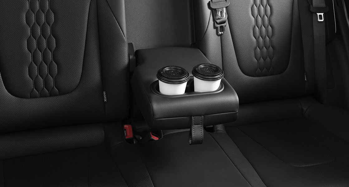 Rear Center Armrests with Cup Holders