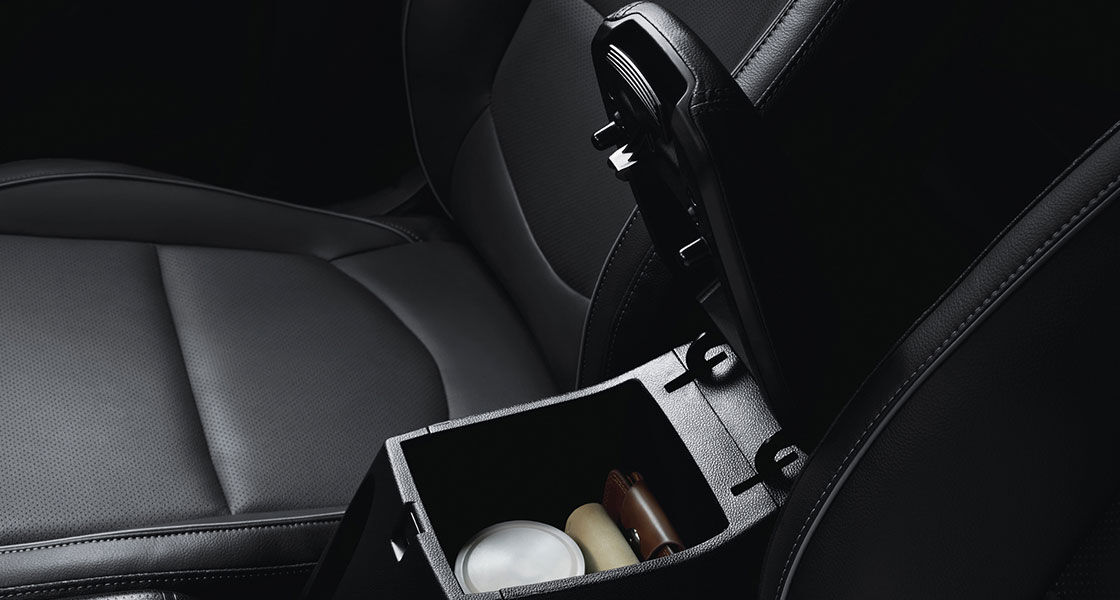 Center console box opened