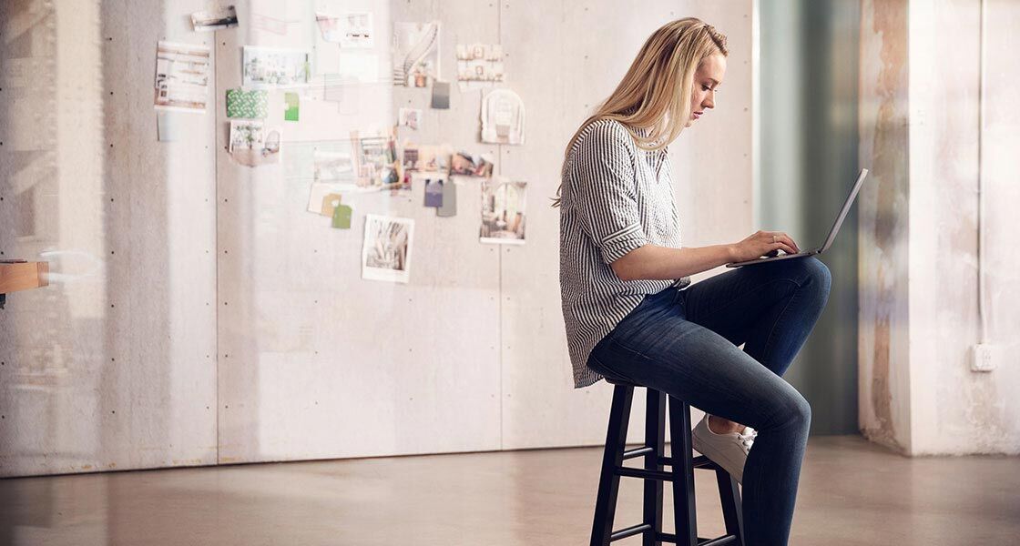 woman with laptop