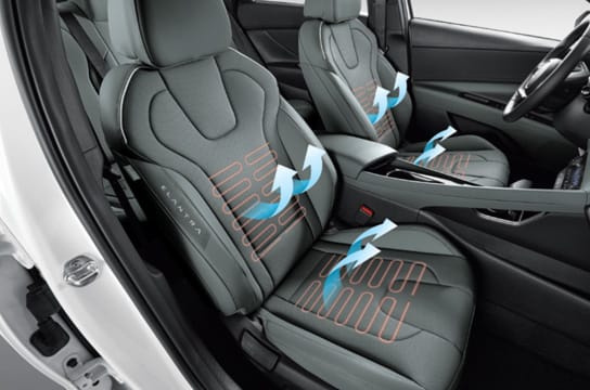 The new Elantra Ventilated Seats (1st Row)