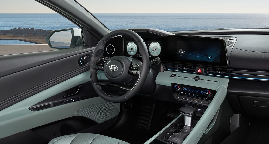 The new Elantra design interior front view