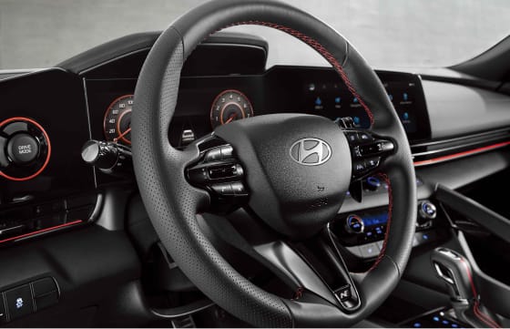 N Line Exclusive Semi-punching Leather-upholstered Steering Wheel