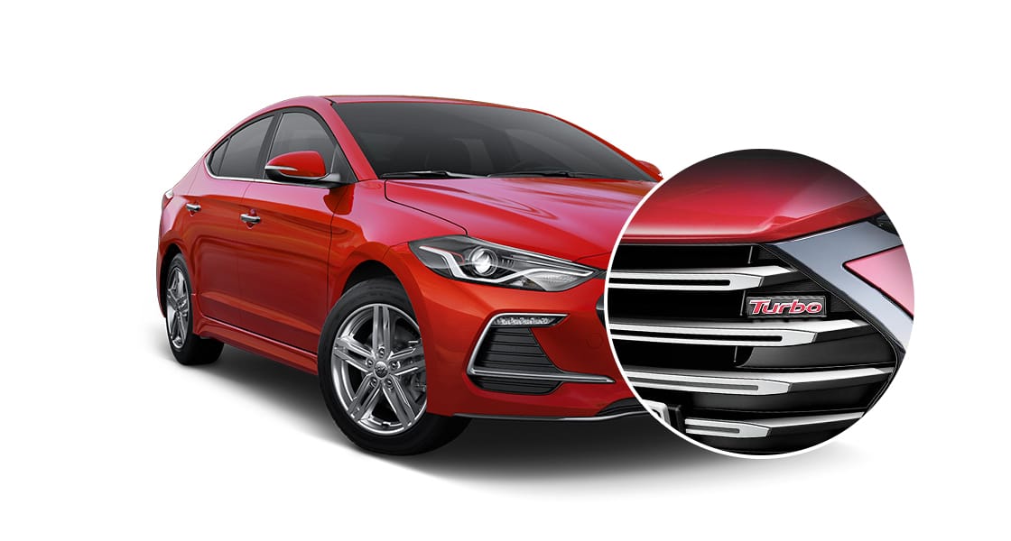 Radiator grille with Turbo logo