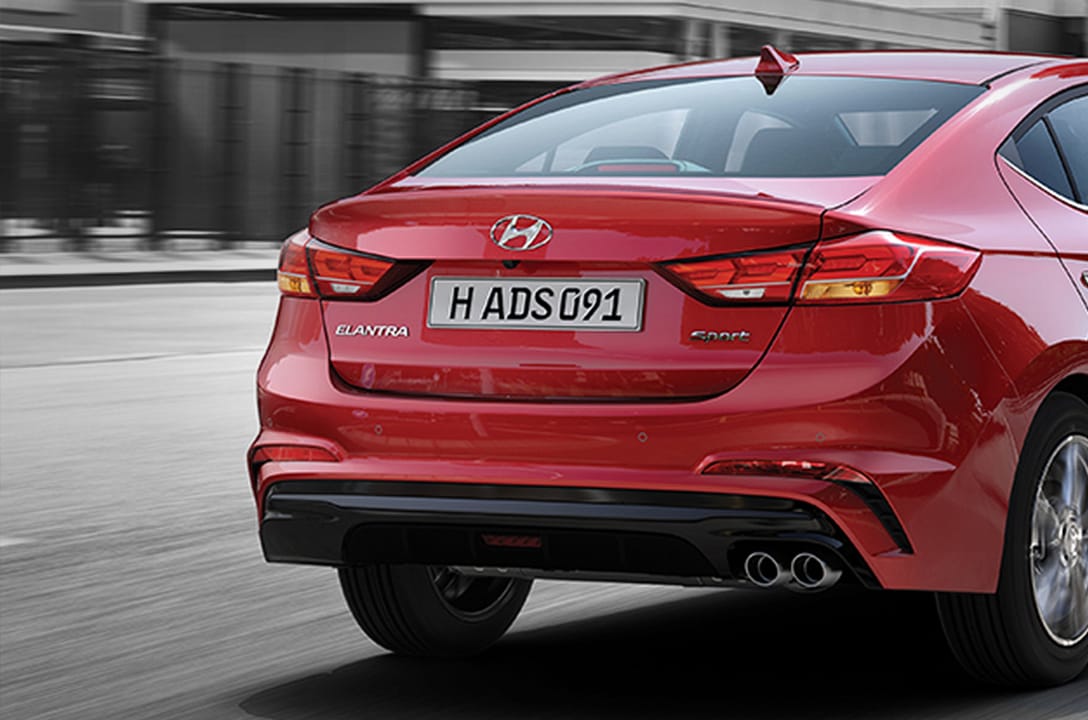 Closer view of rear corner