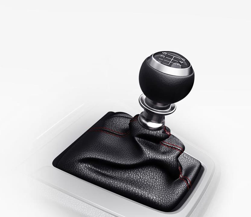Full view of 6-speed manual transmission