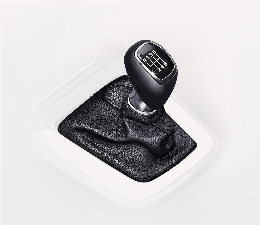 Full view of 6-speed manual transmission