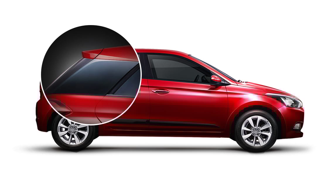 Closer view of C pillar