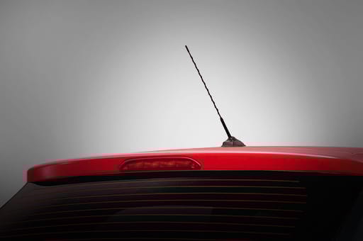 Closer view of roof antenna