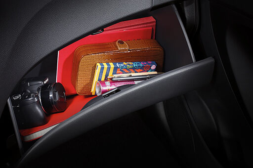 Objects stored in the glove box