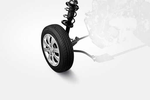 Partial view of suspension