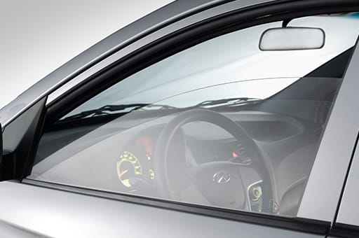 Driver's door glass opened