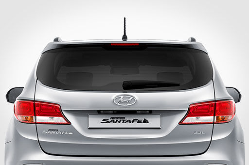 Rear view of silver Grand Santa Fe