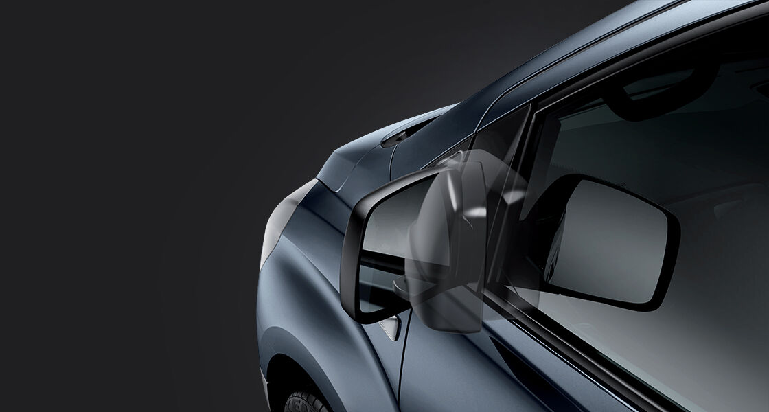 Electric folding outside mirrors' simulation