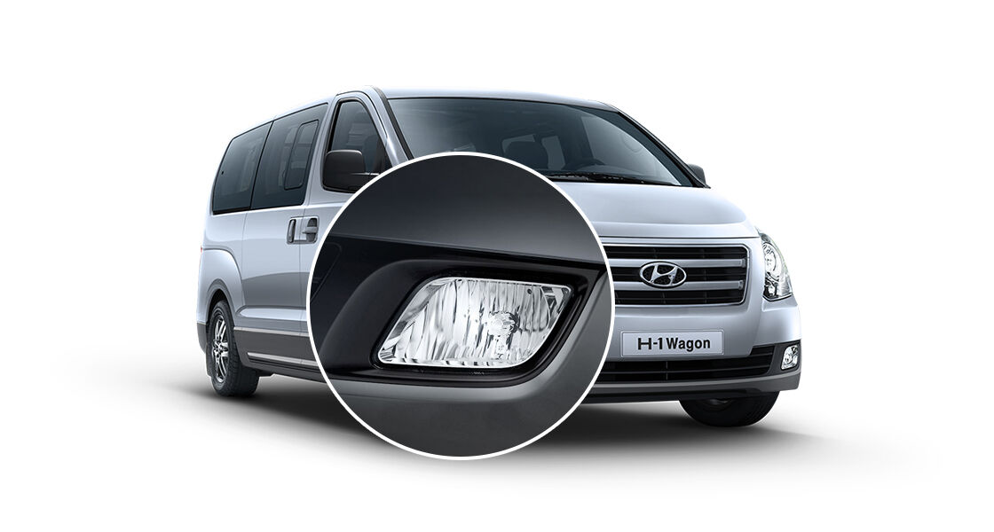 Closer view of silver H-1's front fog lamps