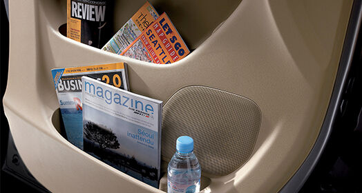 A book storage behind of the seat of H-1
