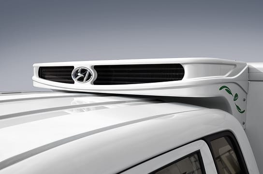 Close-up photo of low-roof freezer condenser