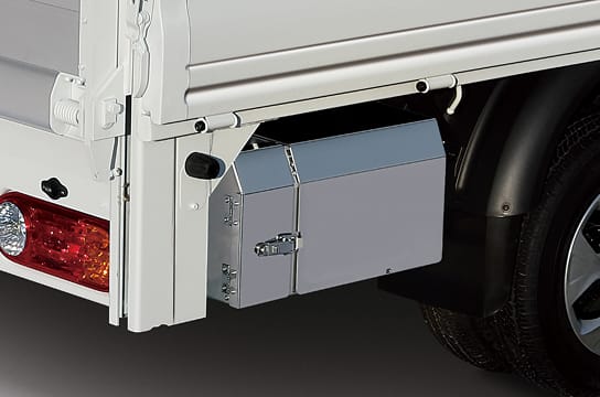Close-up photo of a stainless steel motor box