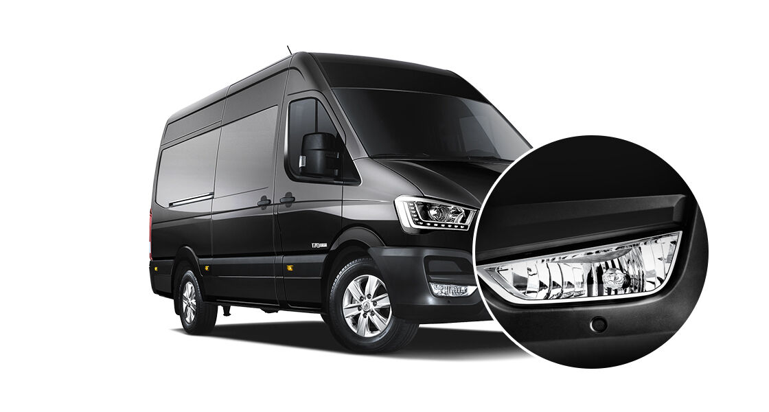 Closer view of LED front fog lamp