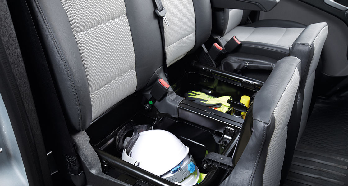 Storage under front passenger seat