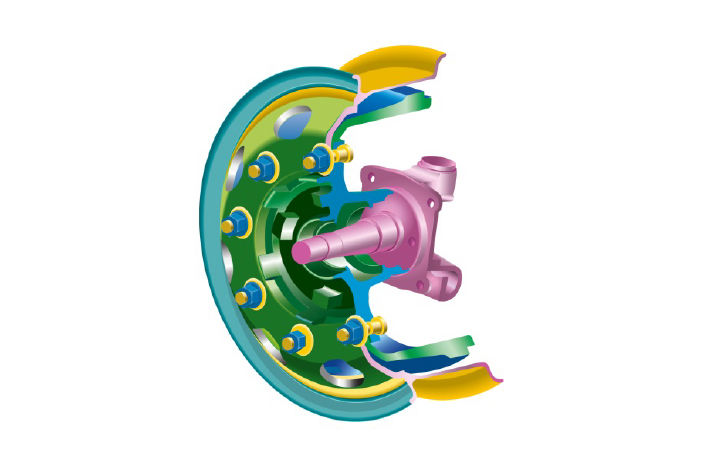 illustration of hub pilot wheel's parts